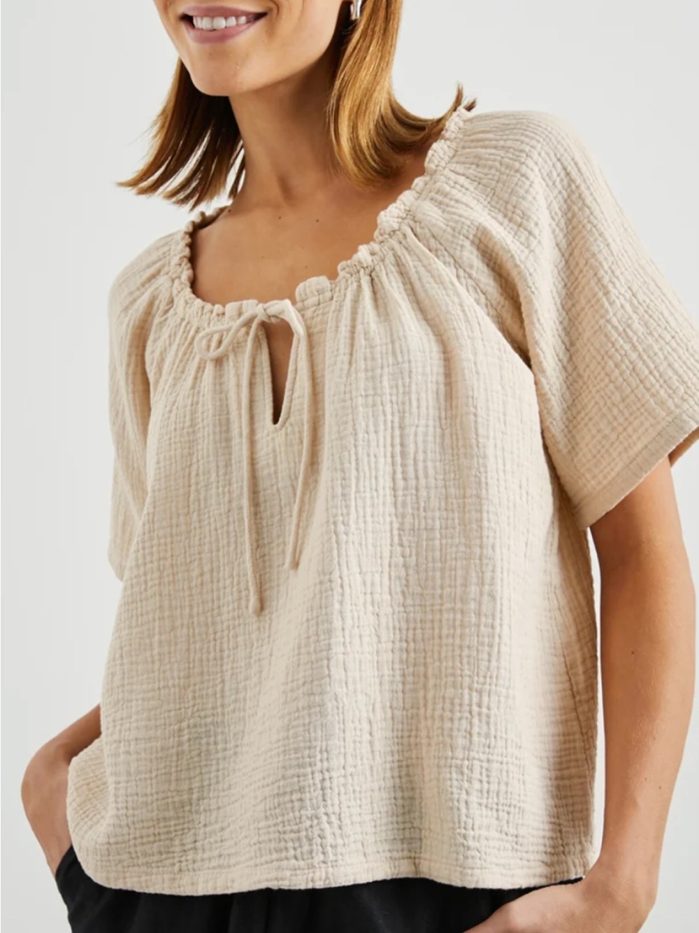 RAILS Judith Organic Gauze Cotton Blouse